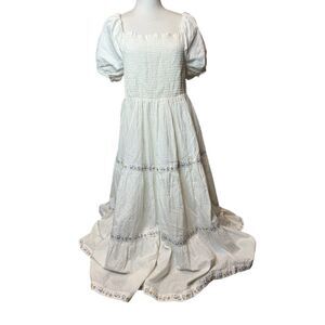 Rachel Zoe Mommy and Me White Maxi Dress and Baby Dress